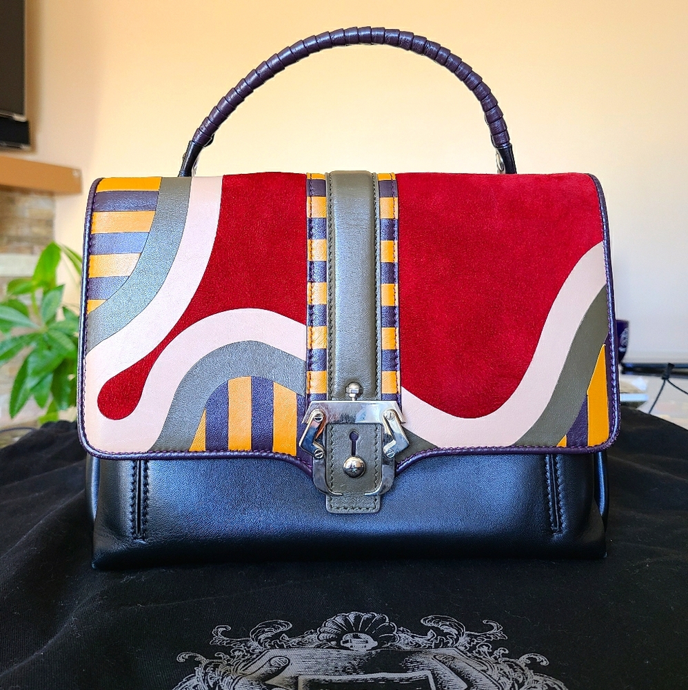 Paula Cademartori Faye Bag mixed leather/suede